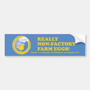 NON-FACTORY FARM EGG BUMPERSTICKER BUMPER STICKER