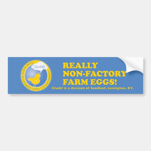 NON-FACTORY FARM EGG BUMPERSTICKER BUMPER STICKER (Front)