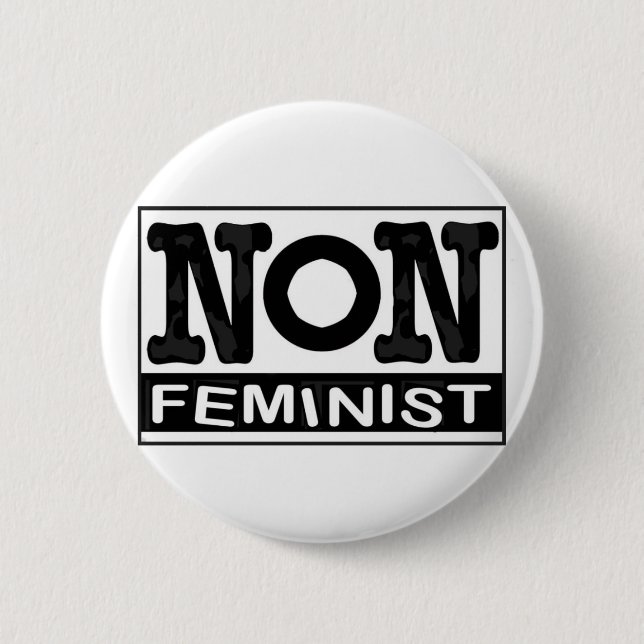 Non-feminist logo badge button (Front)