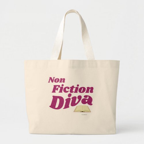  Non Fiction Diva Sassy Author Design Logo Art Large Tote Bag