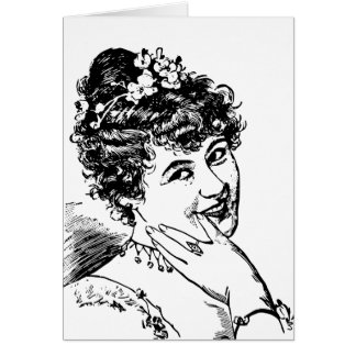 Non-flirting woman flirting sarcastic cards