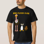 Non-Flyer Club Kiwi Penguin Ostrich T-Shirt