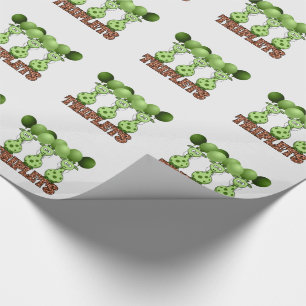 Non-Gender Specific Green Giraffe Triplets Wrapping Paper