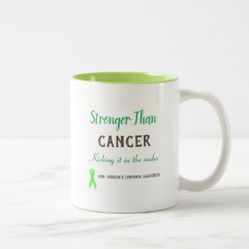 Non Hodgkin Lymphoma Awareness Two-tone Coffee Mug by RenderlyYours at Zazzle