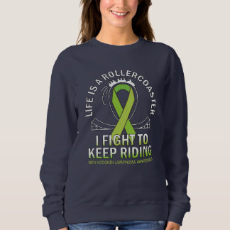 Non hodgkin lymphoma cancer awareness lime ribbon sweatshirt