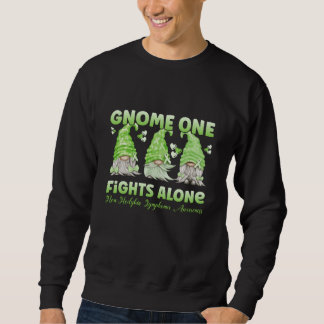 Non Hodgkin Lymphoma Cancer Lime Ribbon Gnome Sweatshirt