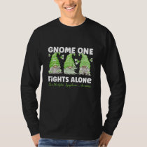 Non Hodgkin Lymphoma Cancer Lime Ribbon Gnome T-Shirt