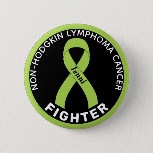 Non_Hodgkin Lymphoma Fighter Ribbon Black Button