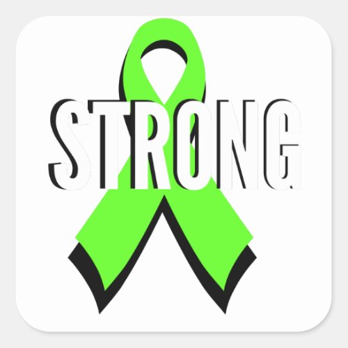 non_Hodgkin lymphoma lime green support STRONG Square Sticker