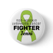 Non-Hodgkin Lymphoma Ribbon White Button