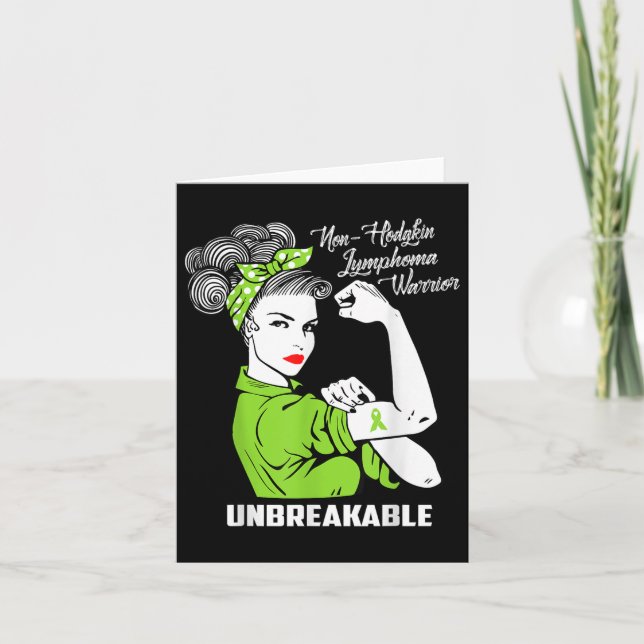 Non-hodgkin Lymphoma Warrior Unbreakable Awareness Card (Front)