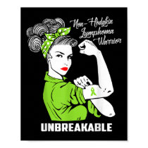 Non-hodgkin Lymphoma Warrior Unbreakable Awareness Poster