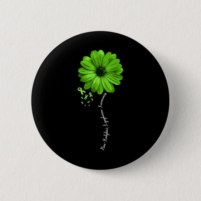 Non-hodgkin’s Lymphoma Awareness Warrior Pretty Button (Front)