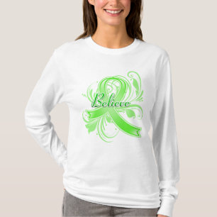 Non-Hodgkin’s Lymphoma Believe Flourish Ribbon T-Shirt