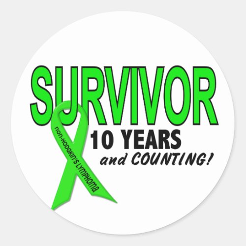 Non_Hodgkins Lymphoma 10 Year Survivor Classic Round Sticker