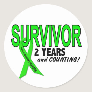 Non-Hodgkins Lymphoma 2 Year Survivor Classic Round Sticker