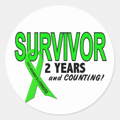 Non_Hodgkins Lymphoma 2 Year Survivor Classic Round Sticker