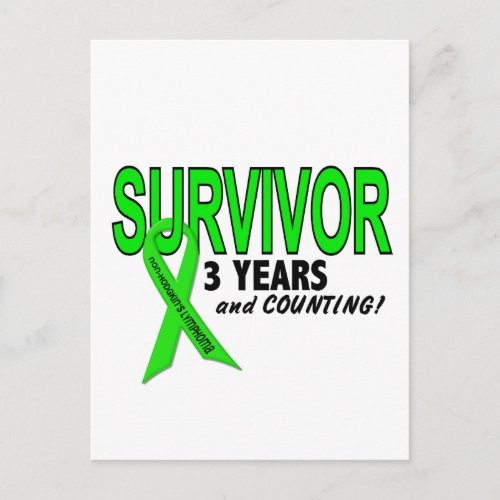 Non_Hodgkins Lymphoma 3 Year Survivor Postcard