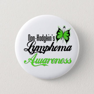 Non Hodgkins Lymphoma Awareness Butterfly Button