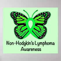 Non-Hodgkin's Lymphoma Awareness: Butterfly Poster