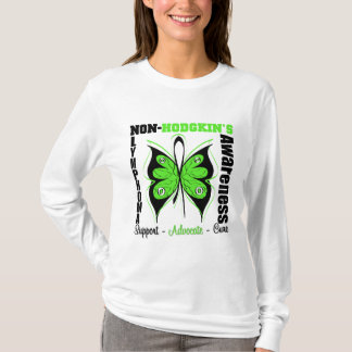 Non-Hodgkins Lymphoma  Awareness Butterfly T-Shirt