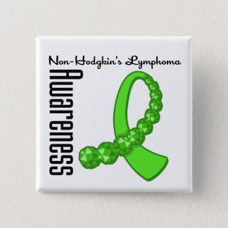 Non Hodgkins Lymphoma Awareness Gemstone Ribbon Button