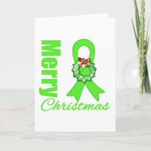 Non-Hodgkins Lymphoma Awareness Merry Christmas R Holiday Card