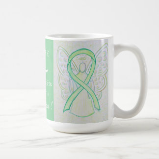 Non-Hodgkins Lymphoma Awareness Ribbon Angel Mug