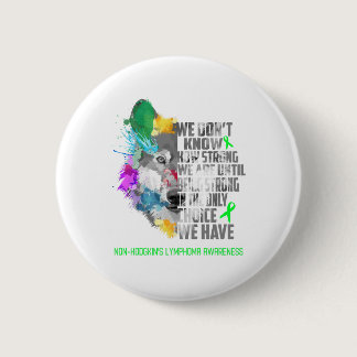 Non-Hodgkin's Lymphoma Awareness Ribbon Support Gi Button