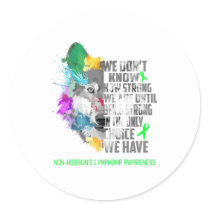 Non-Hodgkin's Lymphoma Awareness Ribbon Support Gi Classic Round Sticker