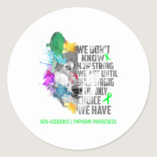 Non-Hodgkin's Lymphoma Awareness Ribbon Support Gi Classic Round Sticker