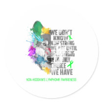 Non-Hodgkin's Lymphoma Awareness Ribbon Support Gi Classic Round Sticker