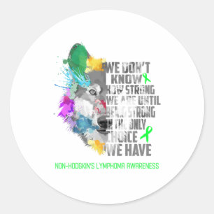 Non-Hodgkin's Lymphoma Awareness Ribbon Support Gi Classic Round Sticker