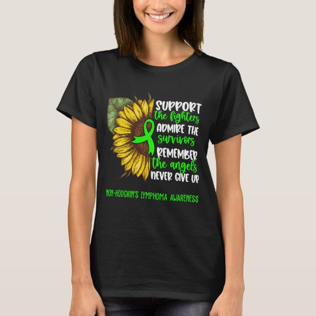 Non-Hodgkin's Lymphoma Awareness Ribbon Support  T-Shirt (Front)