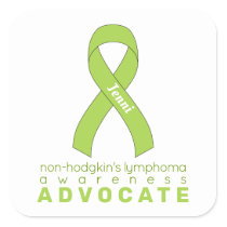 Non-Hodgkin's Lymphoma Cancer Advocate White Square Sticker