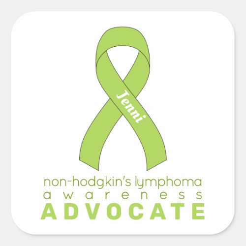 Non_Hodgkins Lymphoma Cancer Advocate White Square Sticker