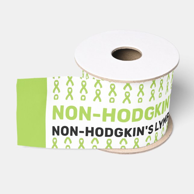 Non-Hodgkin's Lymphoma Cancer Awareness Patten Gro Grosgrain Ribbon (Spool)