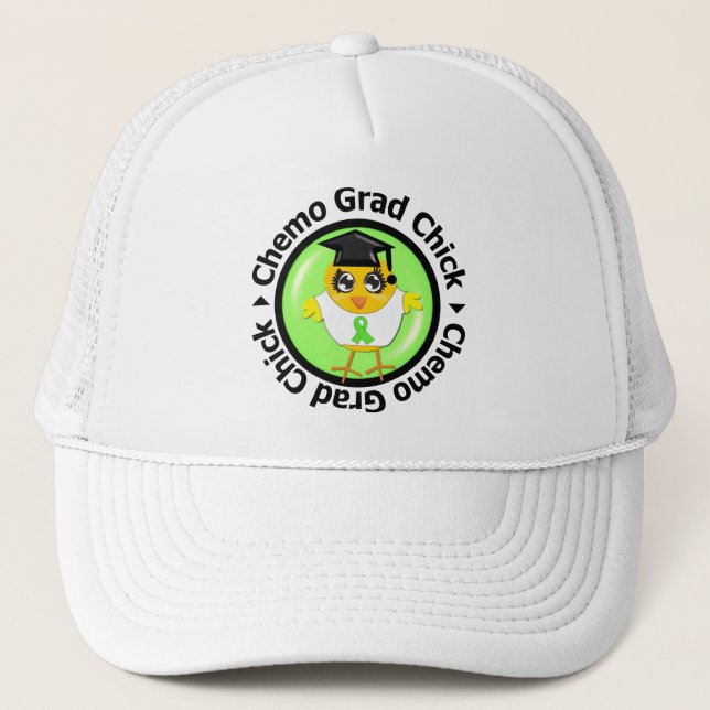 Non Hodgkins Lymphoma Chemo Grad Chick Trucker Hat (Front)