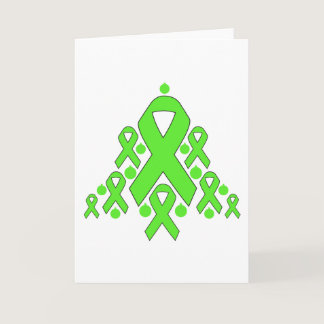 Non-Hodgkin's Lymphoma Christmas Ribbon Tree Holiday Card