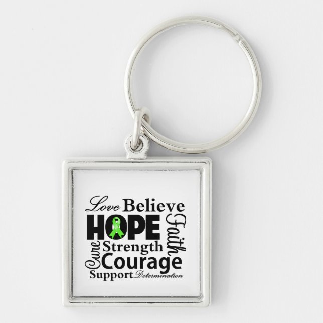 Non-Hodgkins Lymphoma Collage of Hope Keychain (Front)