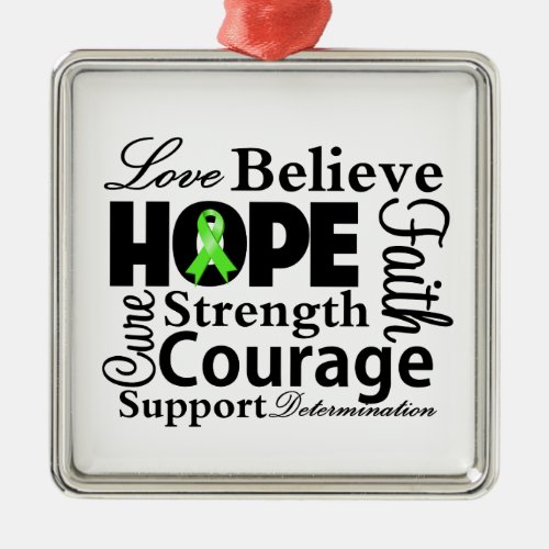 Non_Hodgkins Lymphoma Collage of Hope Metal Ornament