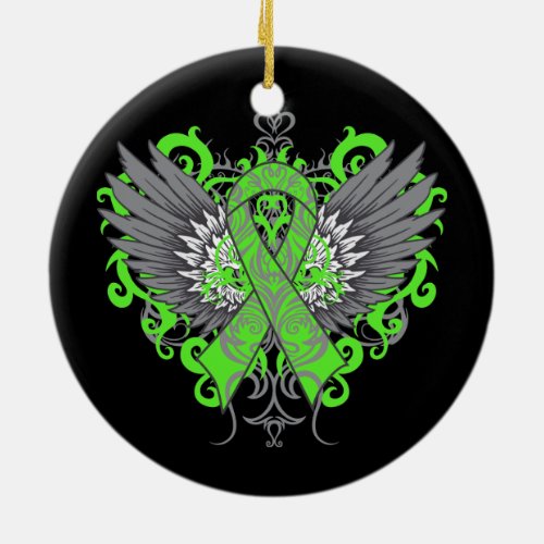 Non_Hodgkins Lymphoma Cool Wings Ceramic Ornament