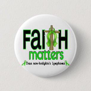 Non-Hodgkins Lymphoma Faith Matters Cross 1 Button
