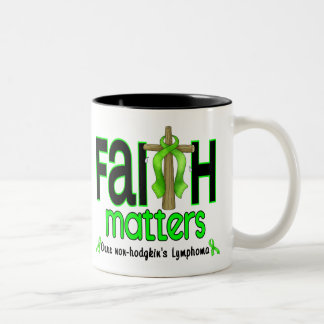 Non-Hodgkins Lymphoma Faith Matters Cross 1 Two-Tone Coffee Mug