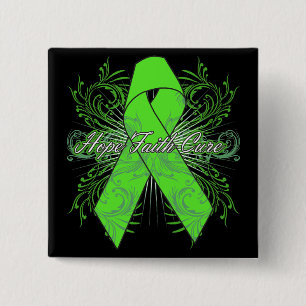 Non-Hodgkins Lymphoma Flourish Hope Faith Cure Pinback Button