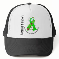 Non-Hodgkin's Lymphoma Flower Ribbon 3 Trucker Hat