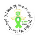 Non-Hodgkins Lymphoma God Made My Hero An Angel Classic Round Sticker
