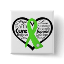 Non-Hodgkins Lymphoma Heart Ribbon Collage Pinback Button