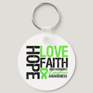 Non-Hodgkin's Lymphoma Hope Love Faith Keychain