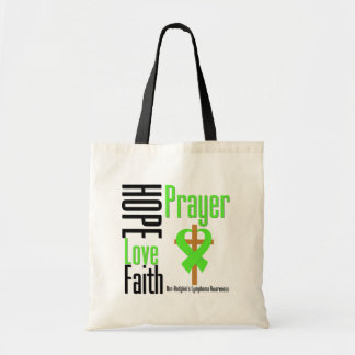 Non-Hodgkins Lymphoma Hope Love Faith Prayer Cross Tote Bag